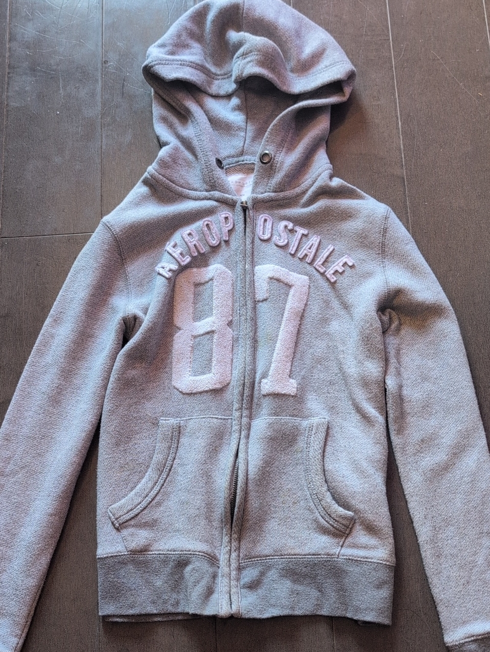 Aeropostale Grey Hoodie Zip-Up